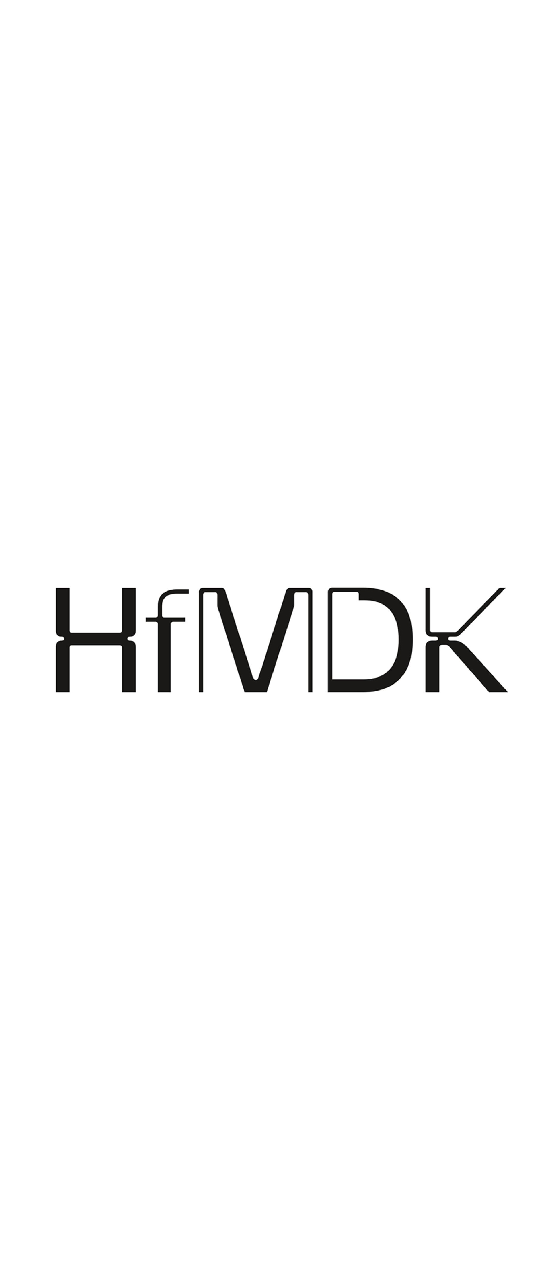 Black stylized text logo reading HfMDK on white background.