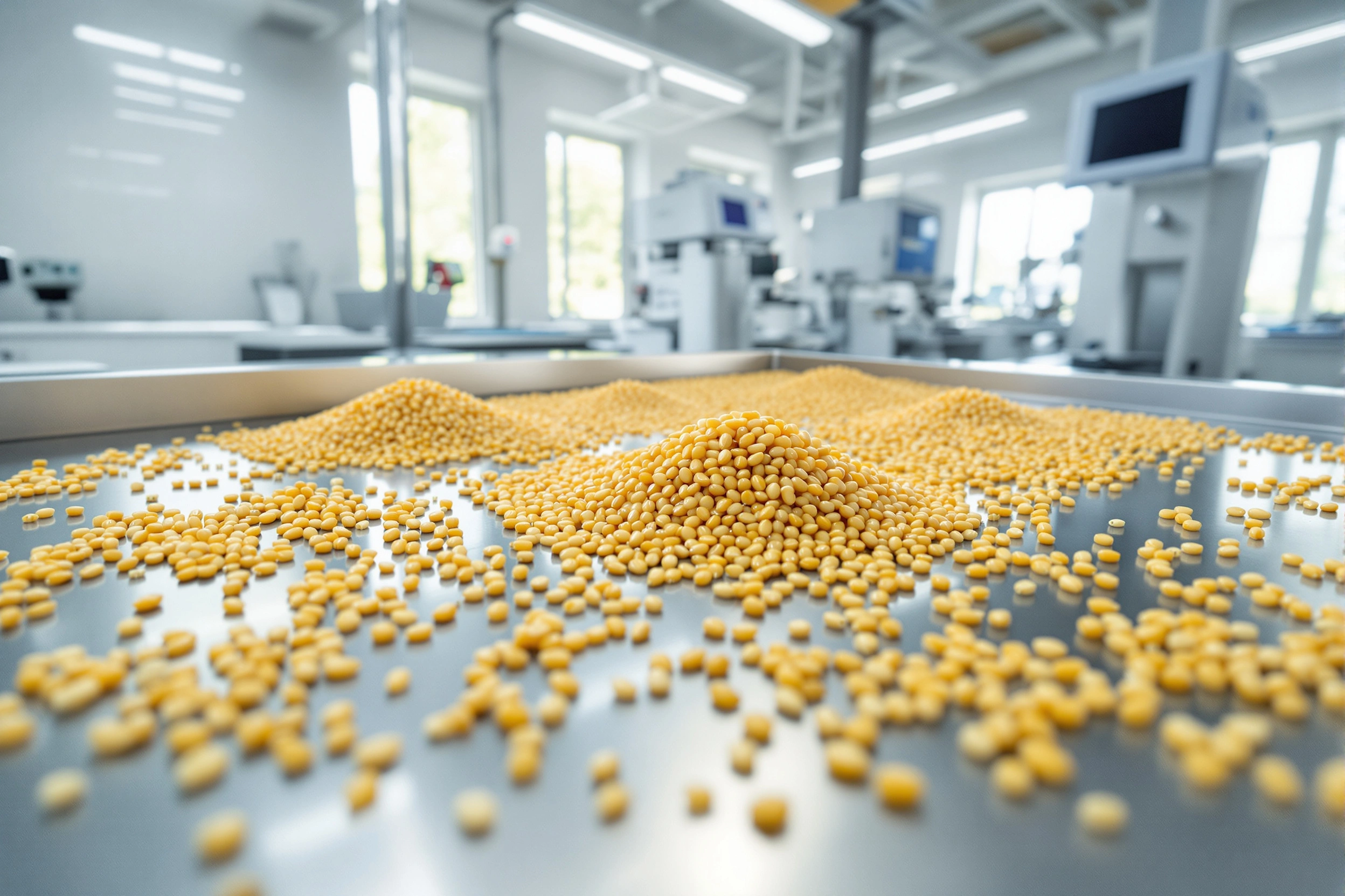 Premium quality millet grains being inspected with quality control certification and freshness testing procedures#1.6