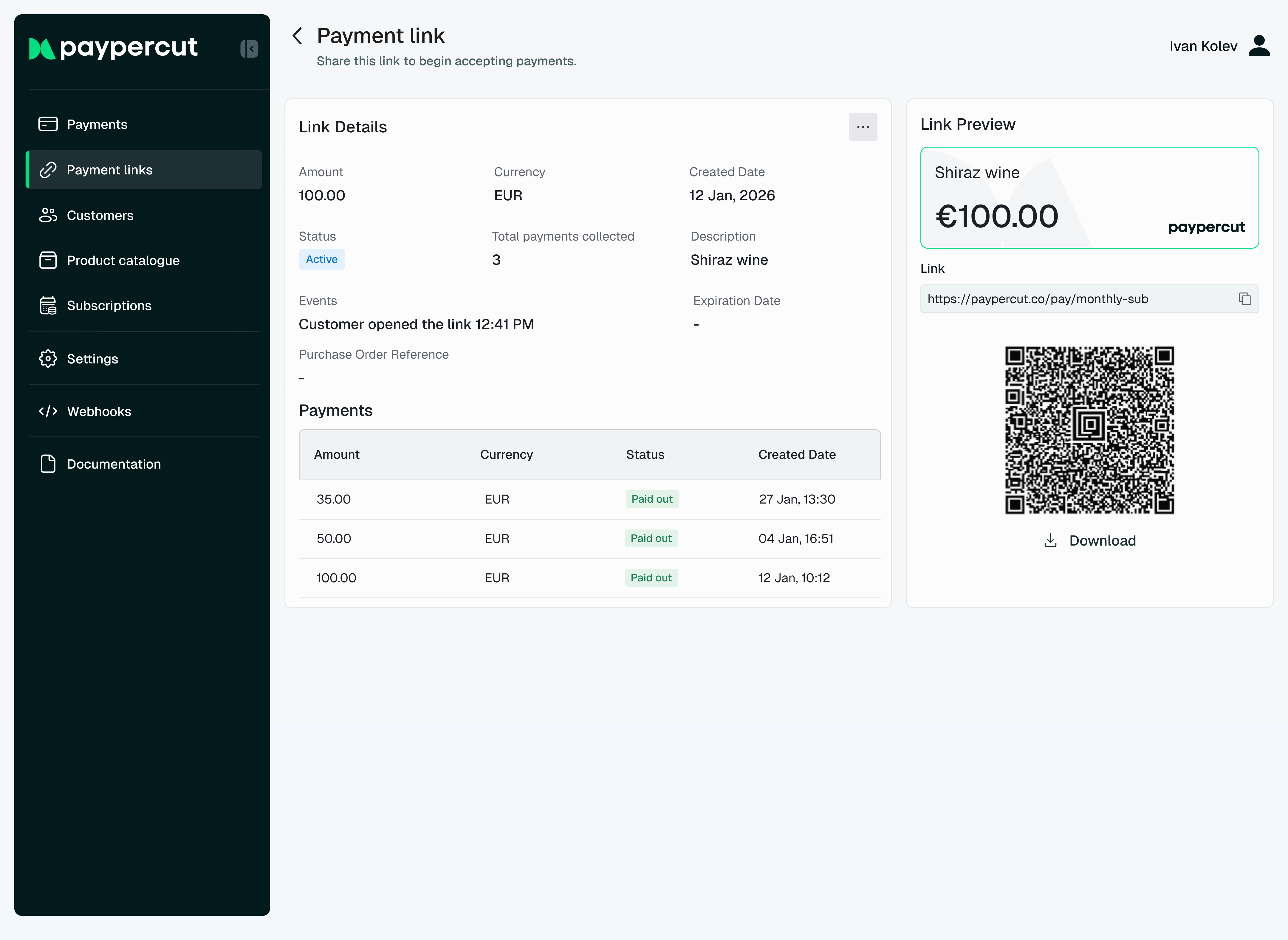EN Payment links