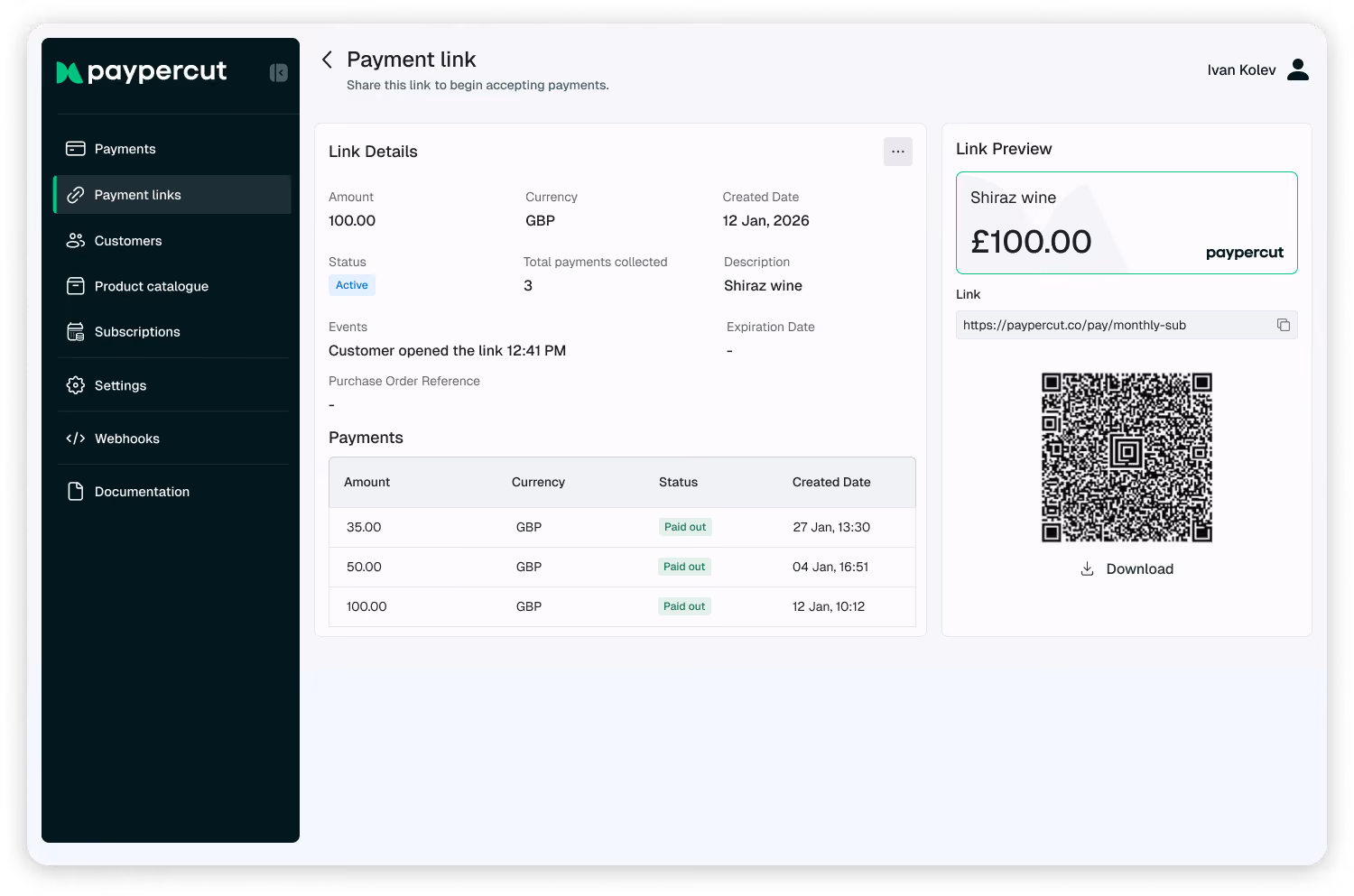 EN Payment links