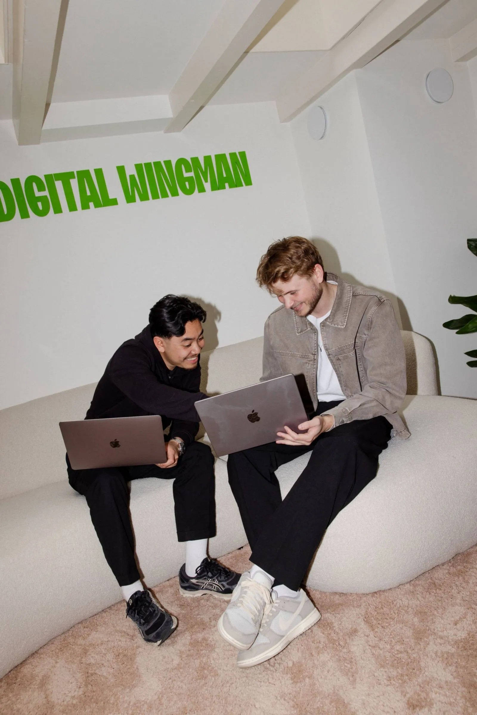 Image of Boring Members working on a website together