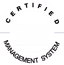 IQNet Certified Management System logo in black and white.