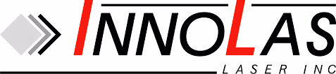 Innolas Laser Inc logo featuring stylized text with red and black accents and a diamond-shaped graphic on the left.
