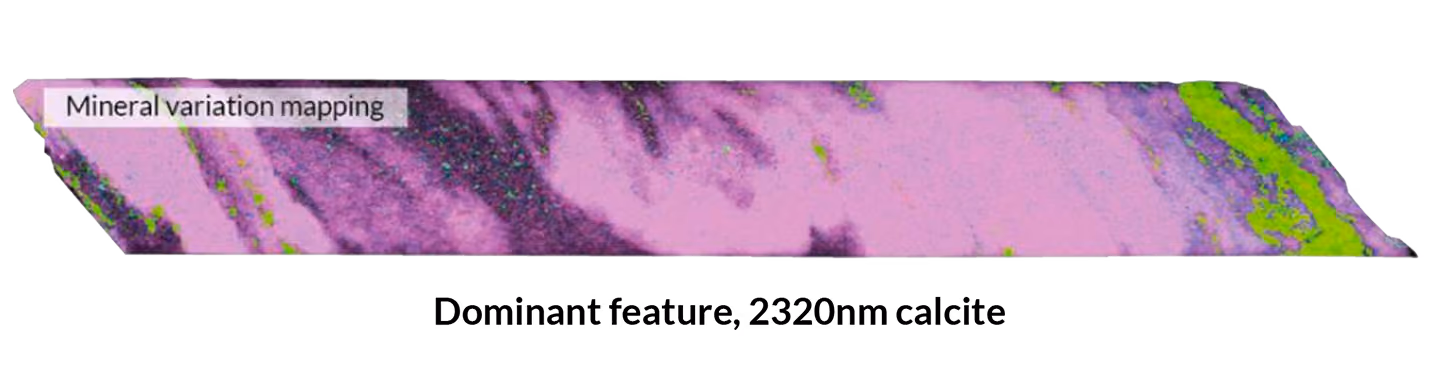 Spectral view of a mineral core