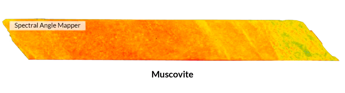 Spectral view of a mineral core