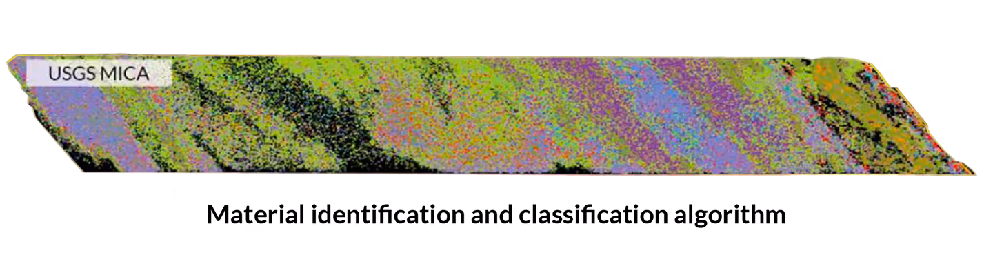 Spectral view of a mineral core