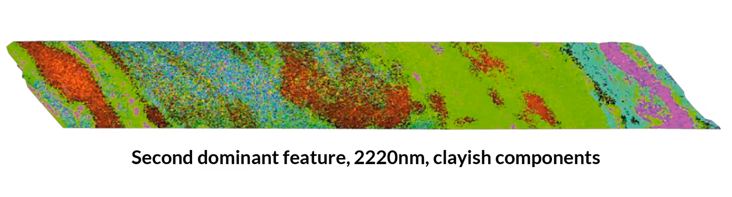 Spectral view of a mineral core