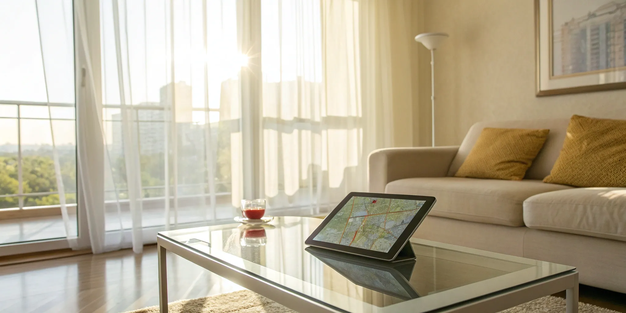 A portable tenant screening report displayed on a tablet, ready for a rental application.