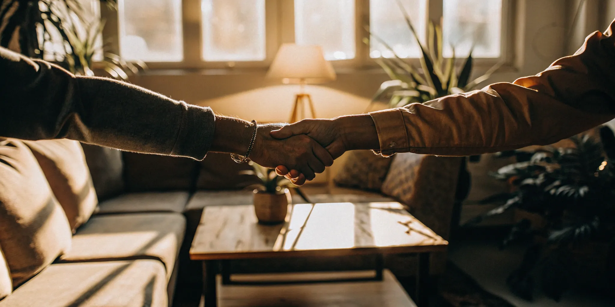 A landlord and tenant shake hands, a successful match found using the best tenant screening services on Reddit.