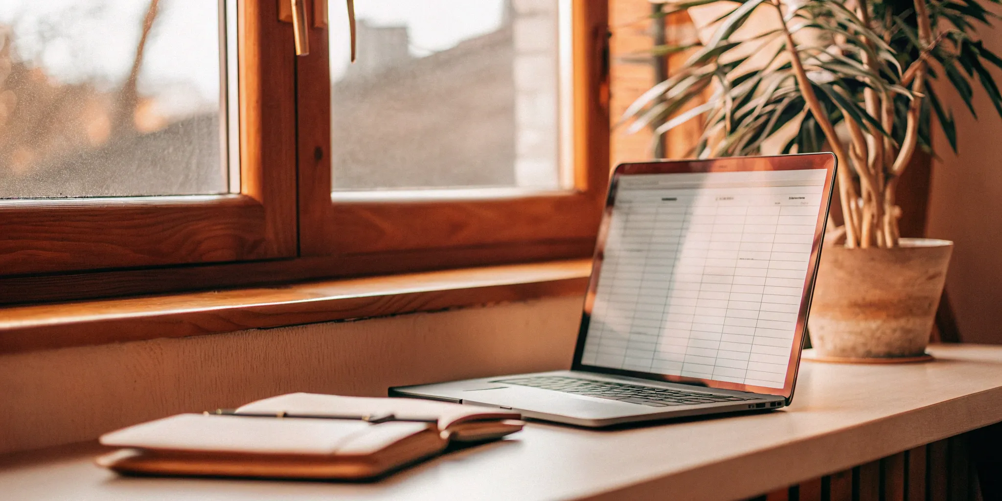 A landlord's laptop showing a spreadsheet on how to verify tenant income.