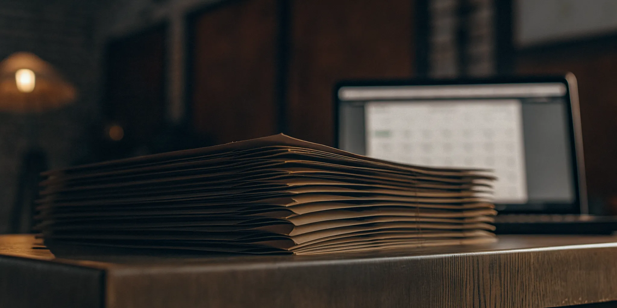 A Washington comprehensive reusable tenant screening report on a desk with a laptop.