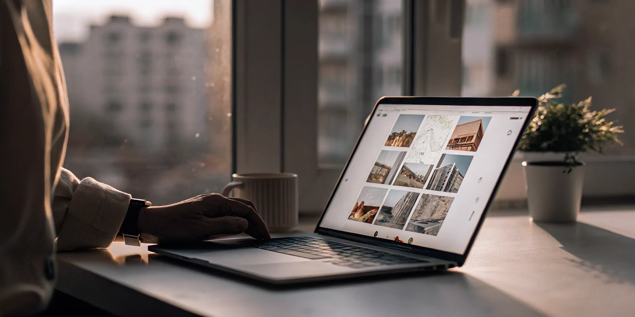 Renter searching for a property on a laptop using various listing services.
