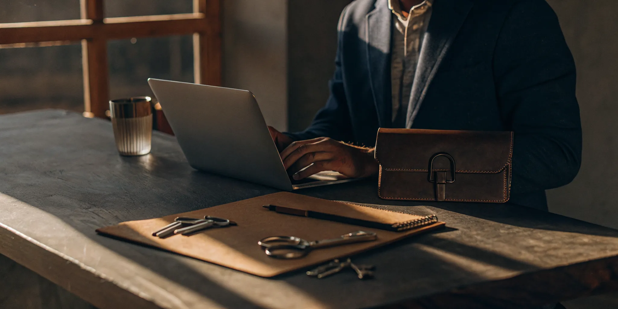 A landlord researches the best background check services for rental tenants on a laptop.