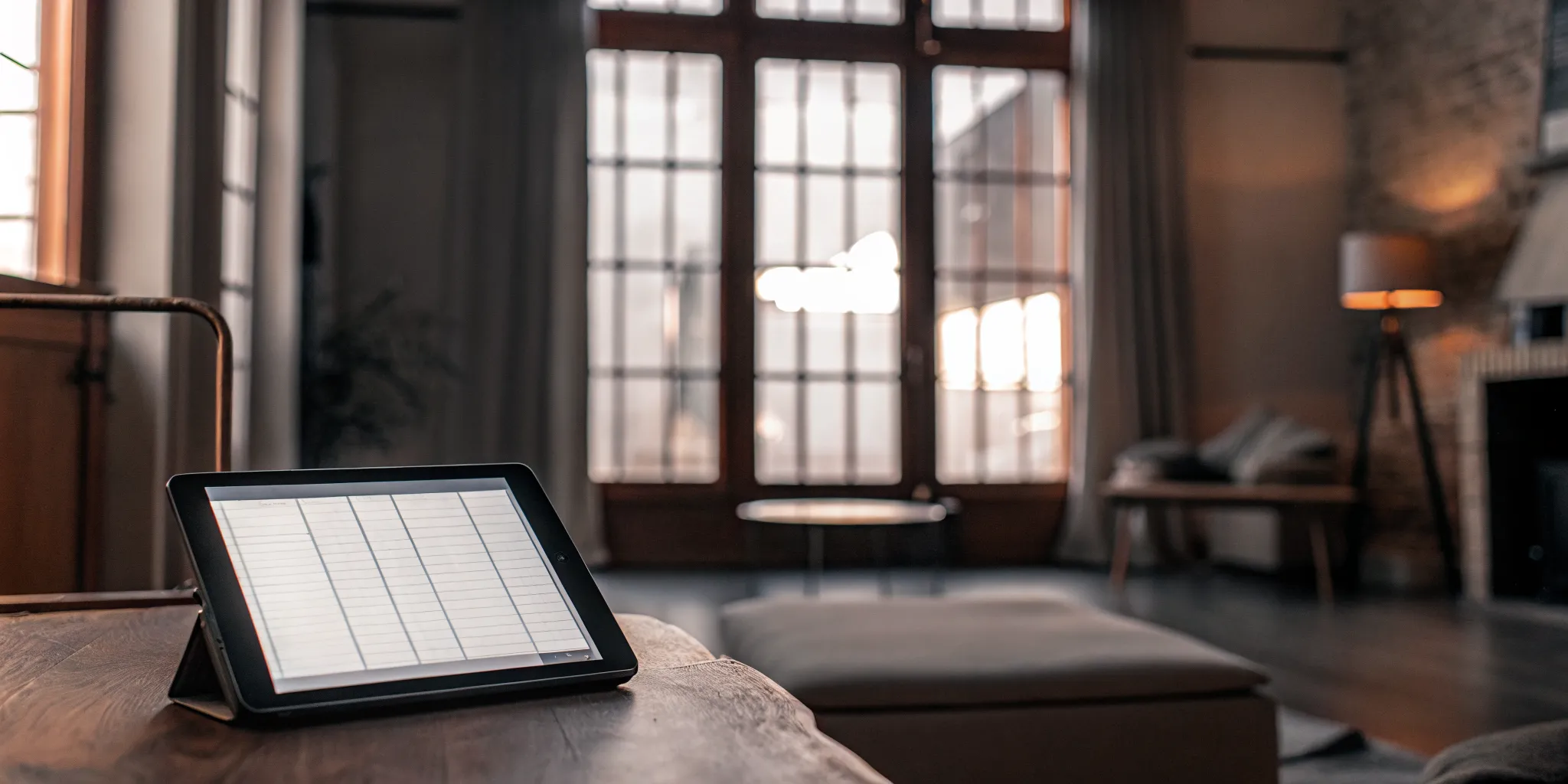 Maryland rental property with tablet showing tenant screening compliance checklist
