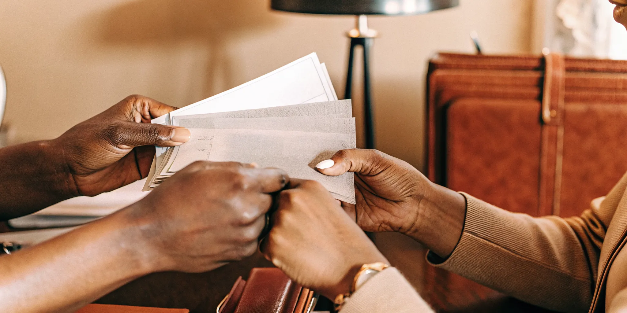 Rental application fee refund check and itemized receipts for Maryland tenant screening compliance