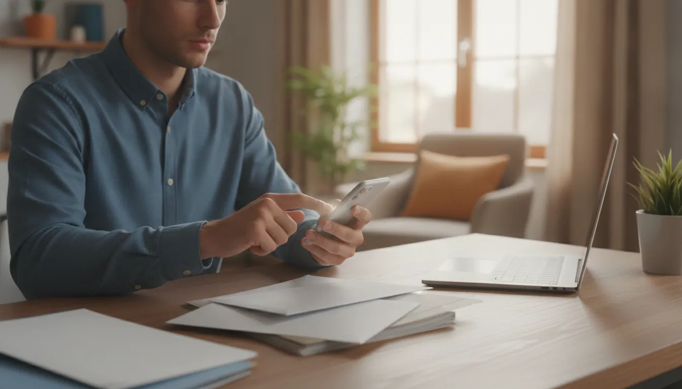 Renter reviewing a secure rental application sharing link