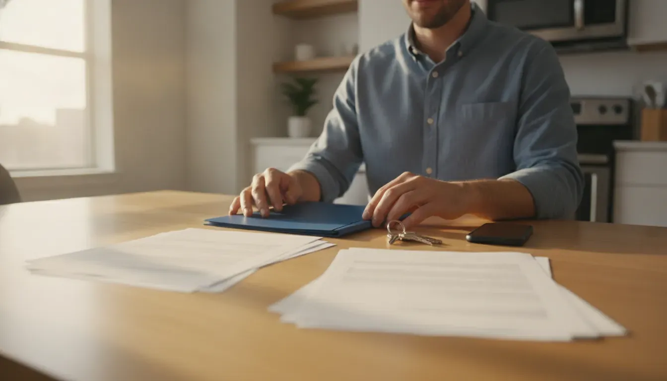 Colorado renter preparing documents for a rental application form