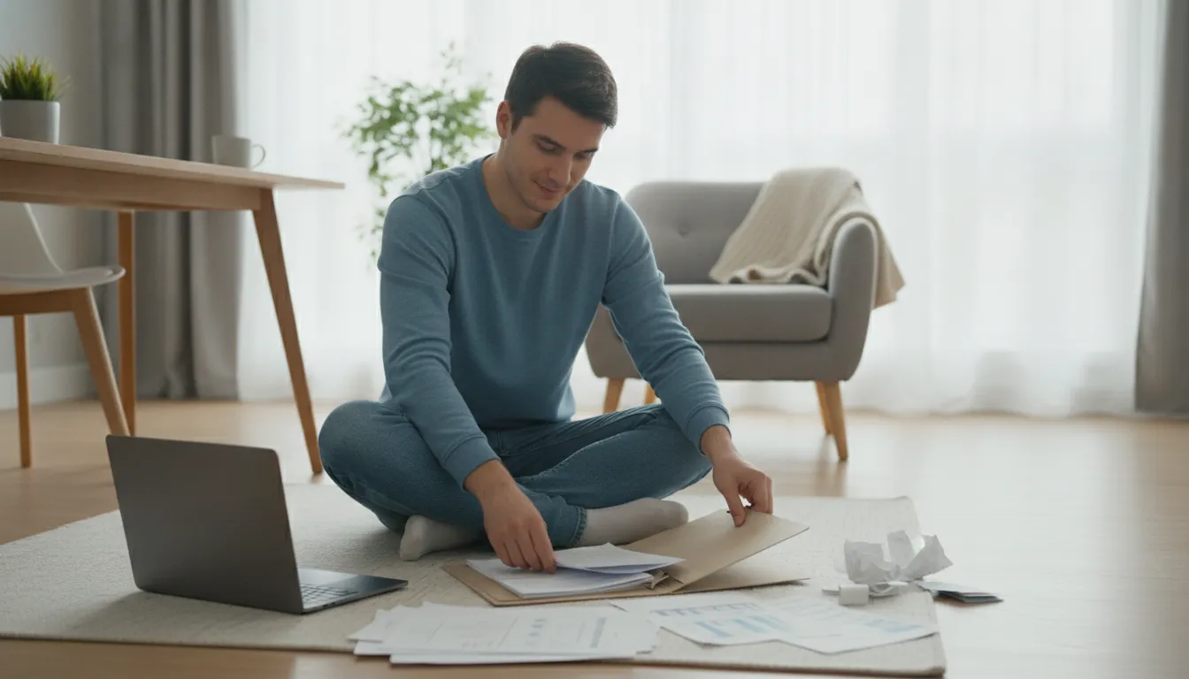 Renter reviewing a list of previous addresses before applying for a home