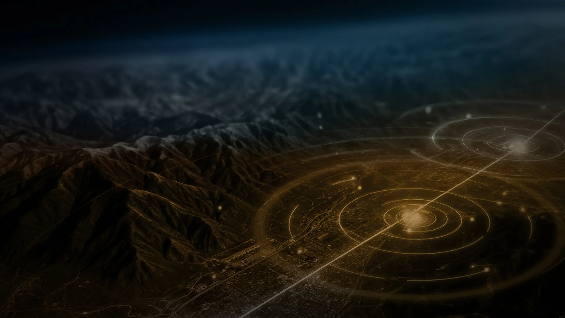 Grey vehicle with mounted EchoShield radars against a black background with grey hexagon pattern