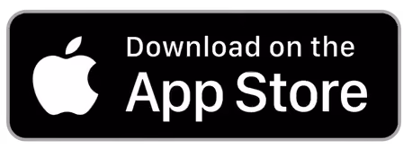 Apple logo with text 'Download on the App Store' button in black and white.