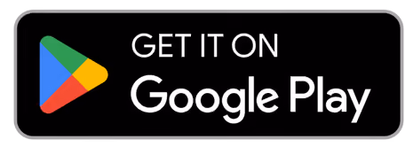 Google Play button with multicolor play icon and text Get it on Google Play.