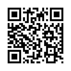 Black and white QR code on a white square background with rounded corners.