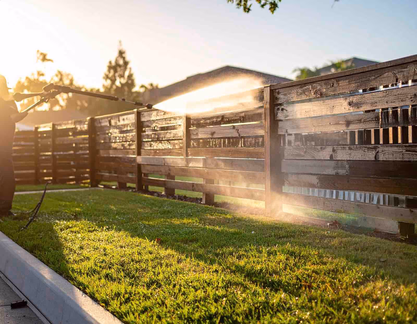 Pressure washing Longwood home exterior by Ragin Cajun Soft Wash eliminating dirt and mildew buildup