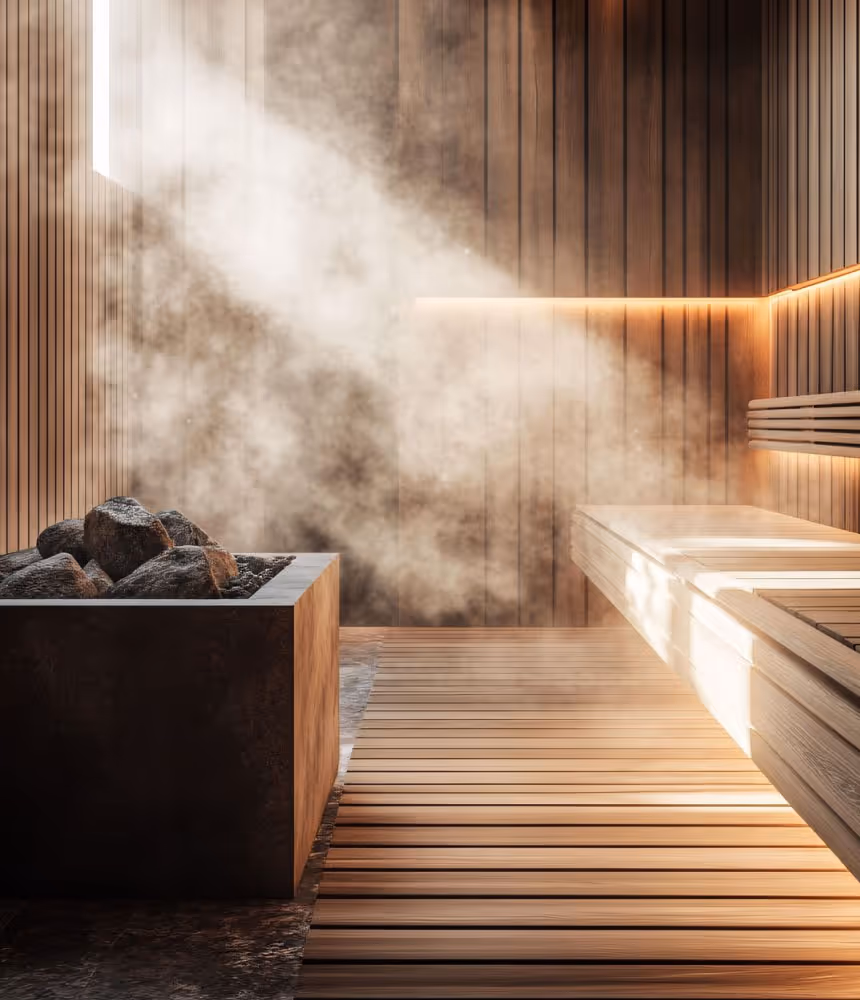 Sauna a vapor premium sólo para miembros de nuestro Wellness Club.