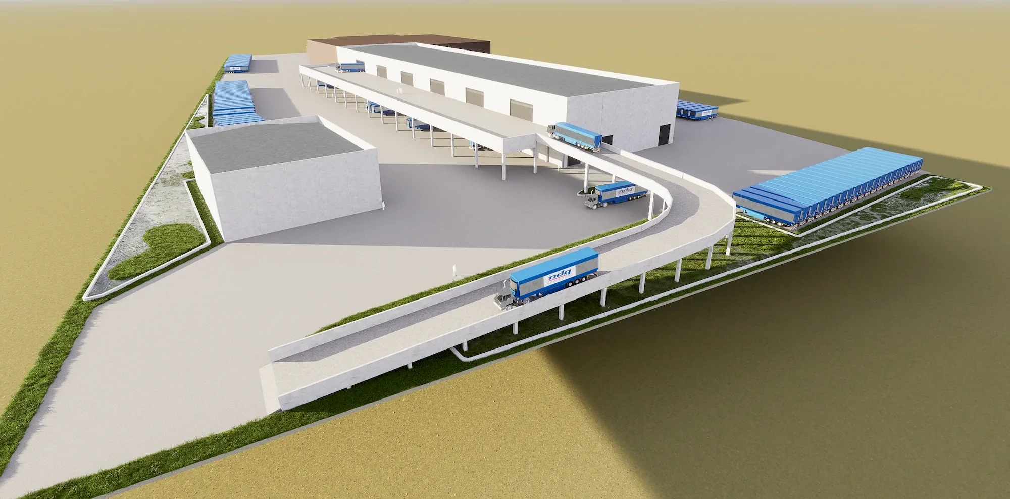 Overslaghal vrachtwagens