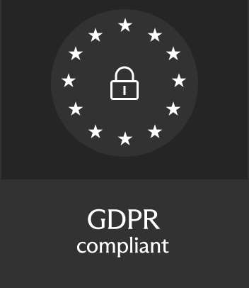 Circle of twelve stars surrounding a padlock icon, symbolizing GDPR compliance.