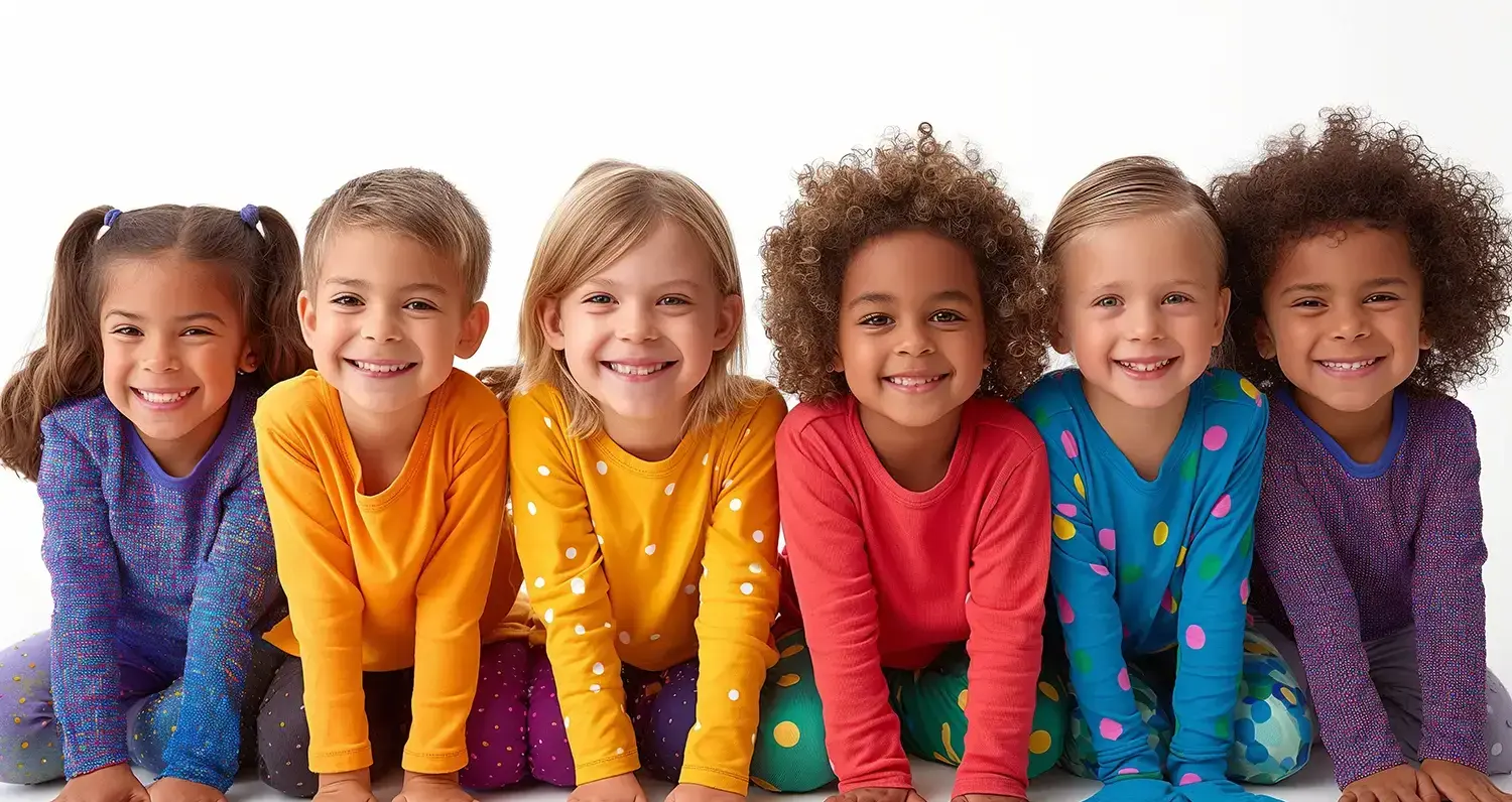 background image - a photo of kids smiling