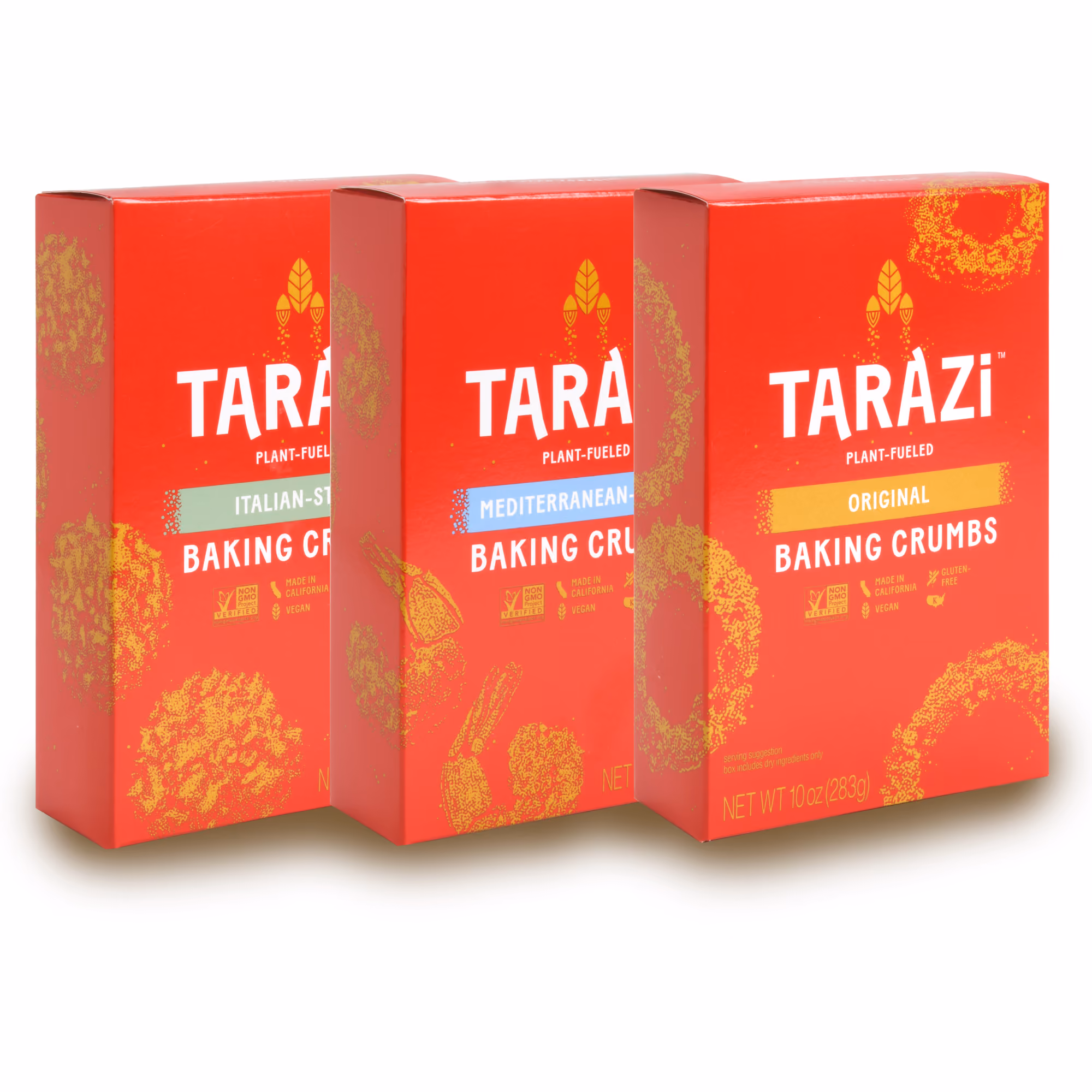 A photo of Tarazi Baking Crumbs boxes