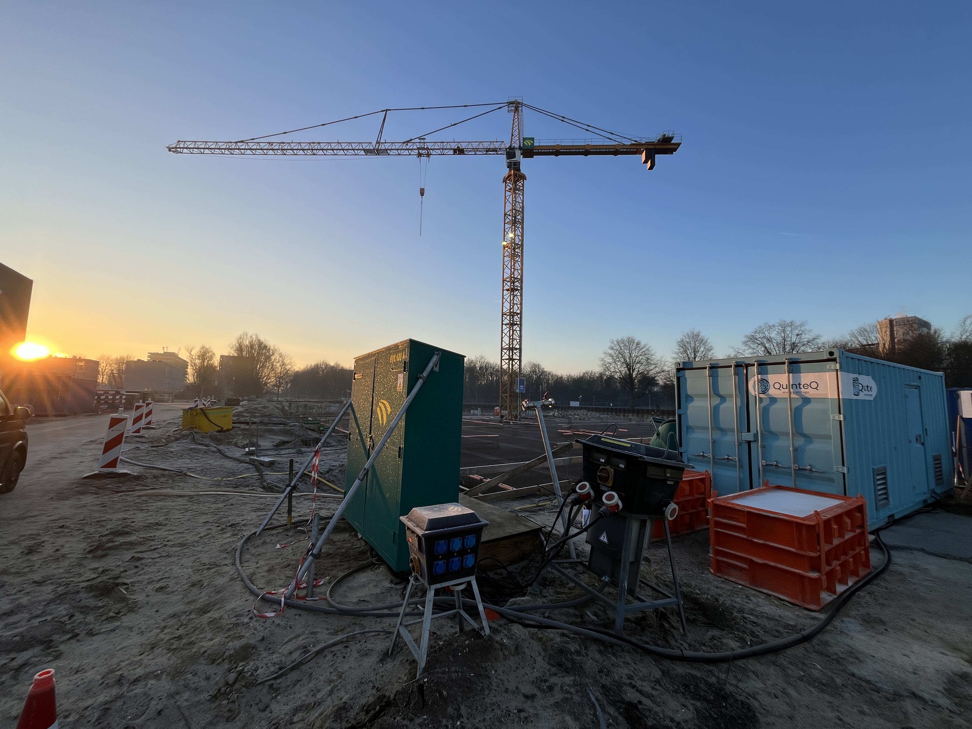 QuinteQ's THOR flywheel at a construction site