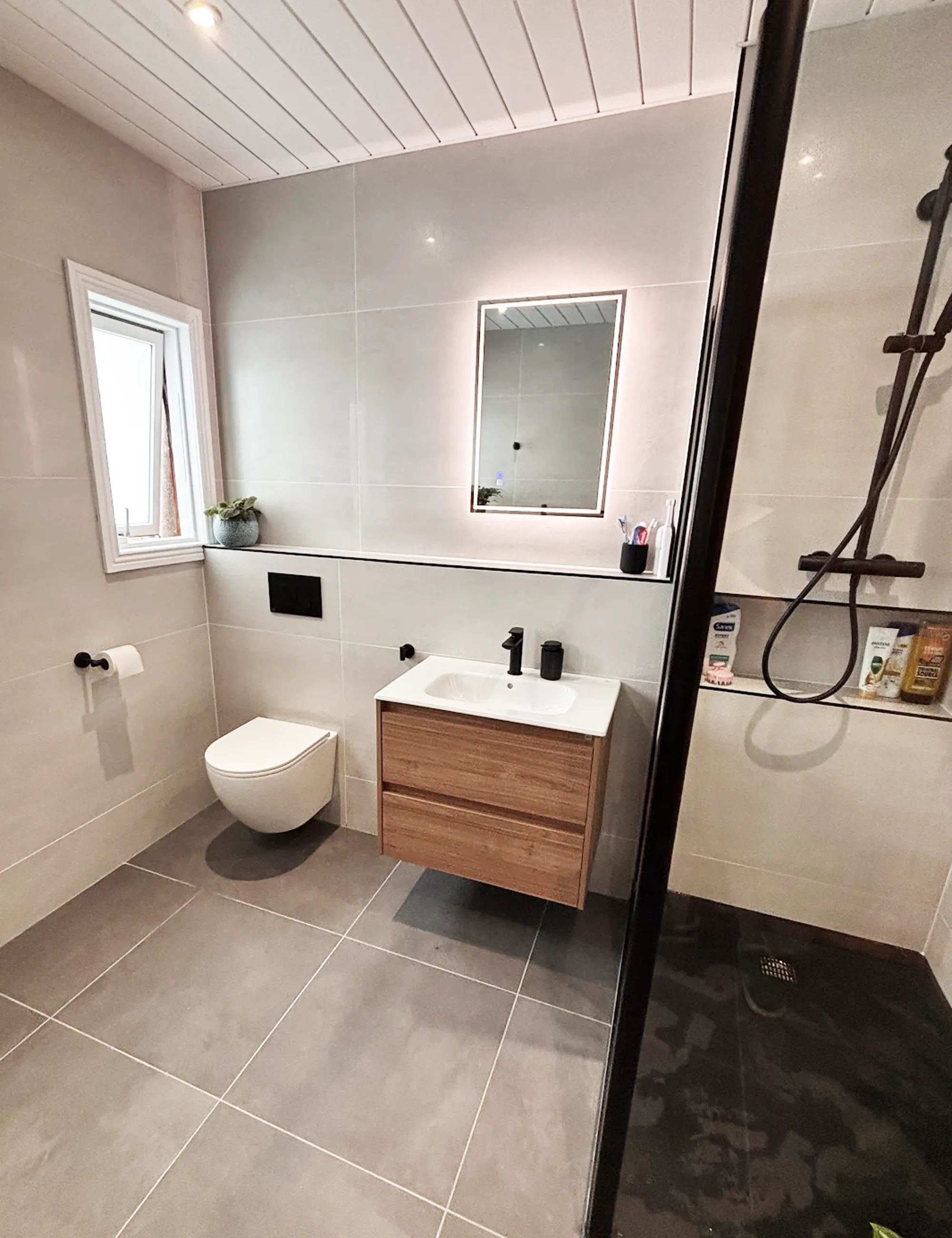 Bathroom renovation project completed for client