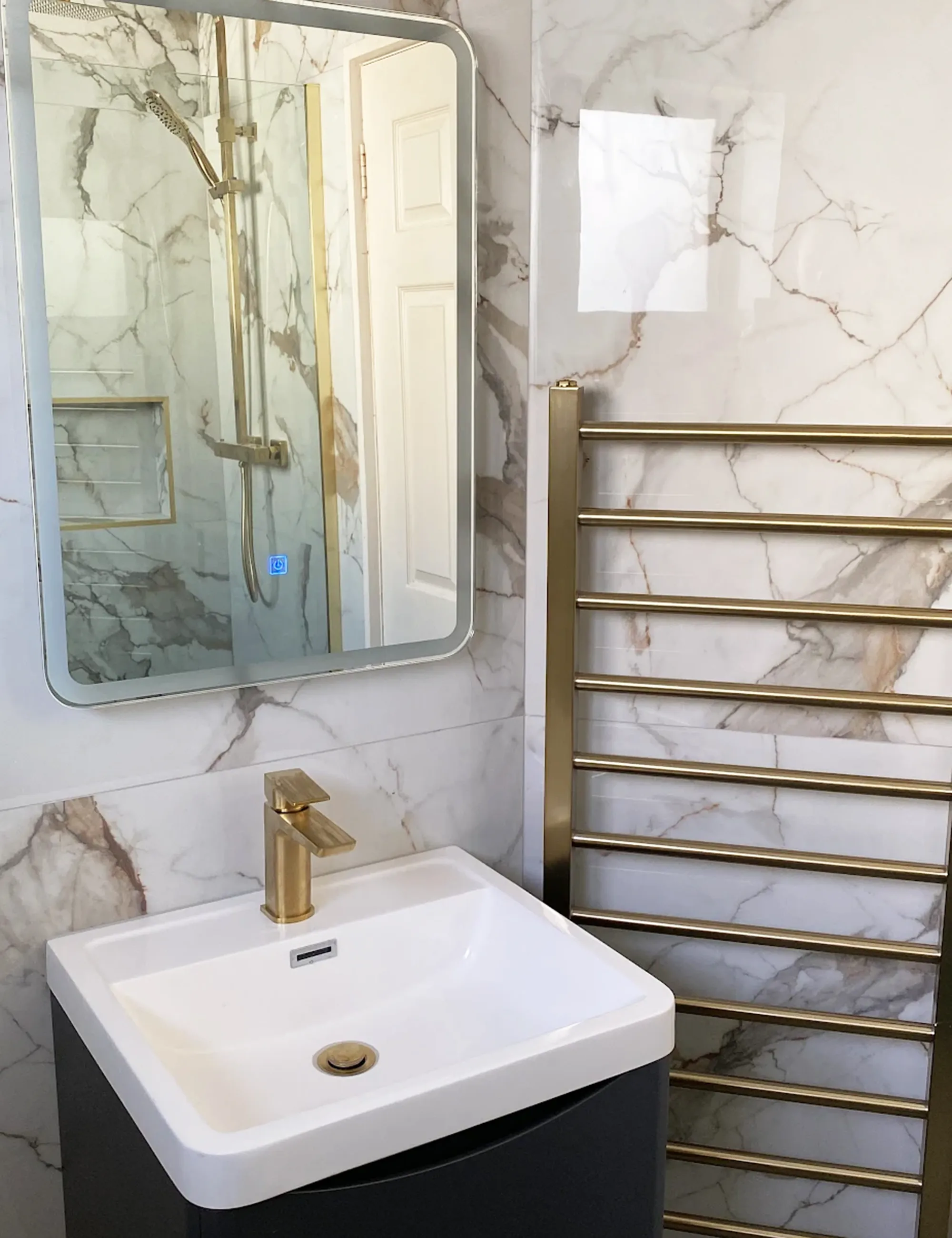 Bathroom renovation project completed for client