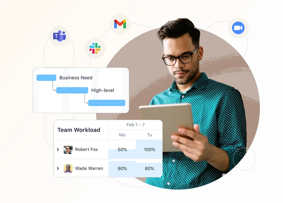 Professional managing team workload representing benefits of digital marketing for small businesses.