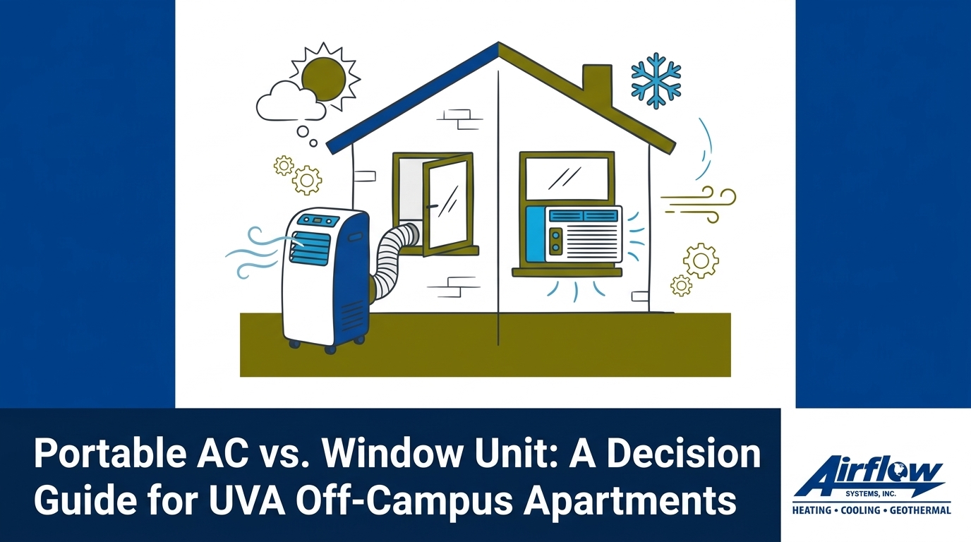 Portable AC vs. Window Unit: A Decision Guide for UVA Off-Campus Apartments — featured image