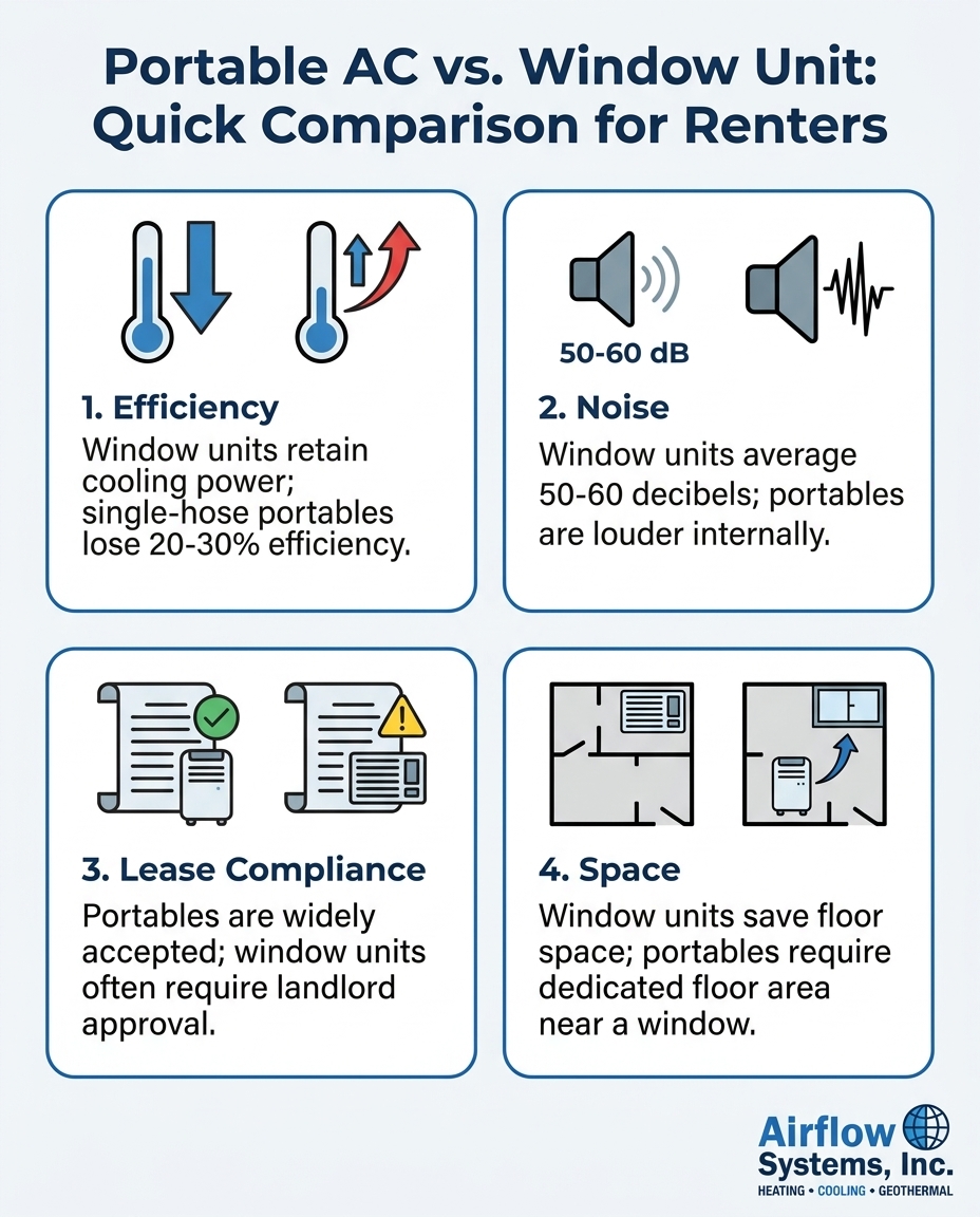 Portable AC vs. Window Unit: Quick Comparison for Renters