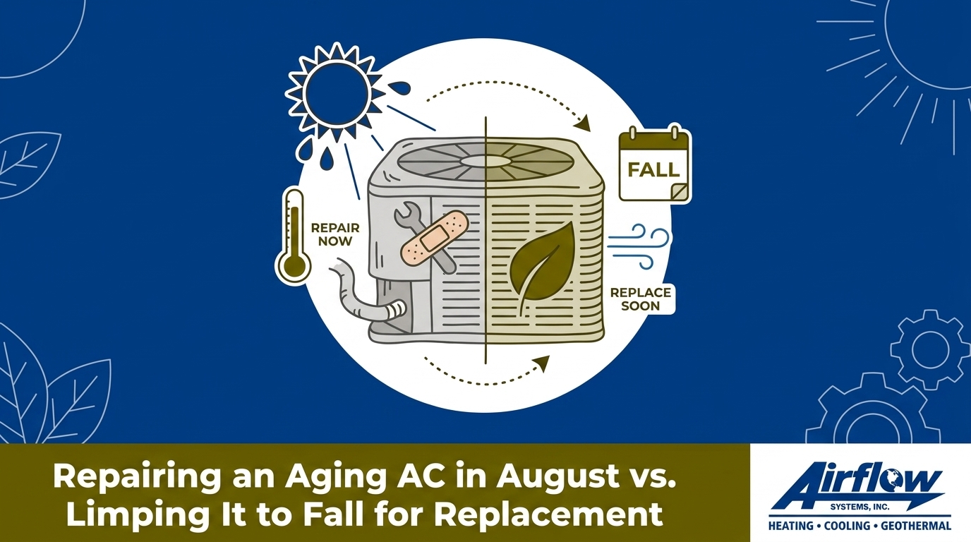 Repairing an Aging AC in August vs. Limping It to Fall for Replacement — featured image