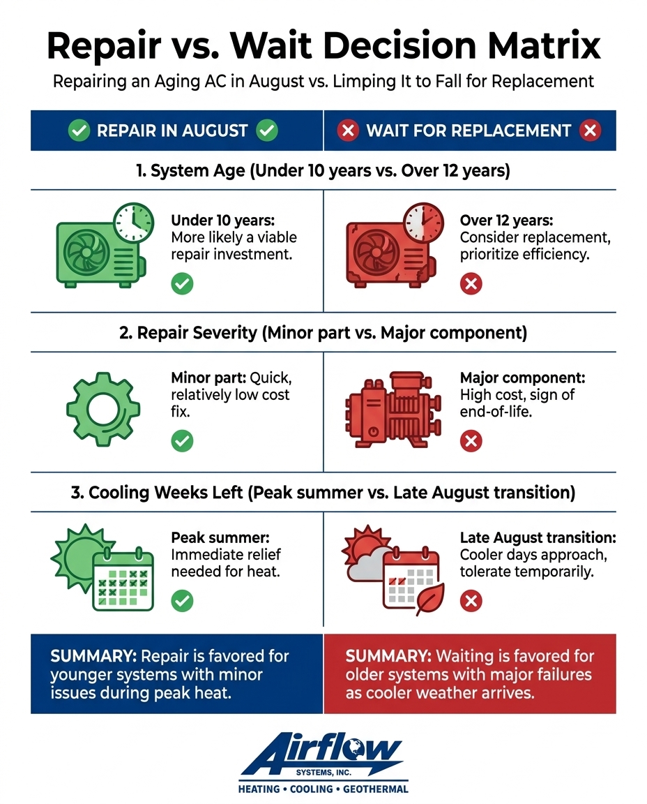 Repair vs. Wait Decision Matrix