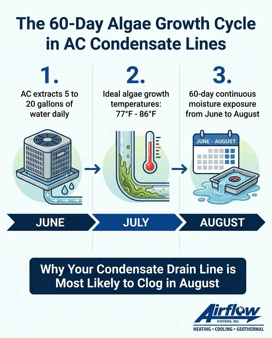 The 60-Day Algae Growth Cycle in AC Condensate Lines