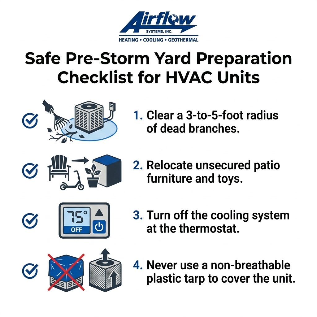 Safe Pre-Storm Yard Preparation Checklist for HVAC Units