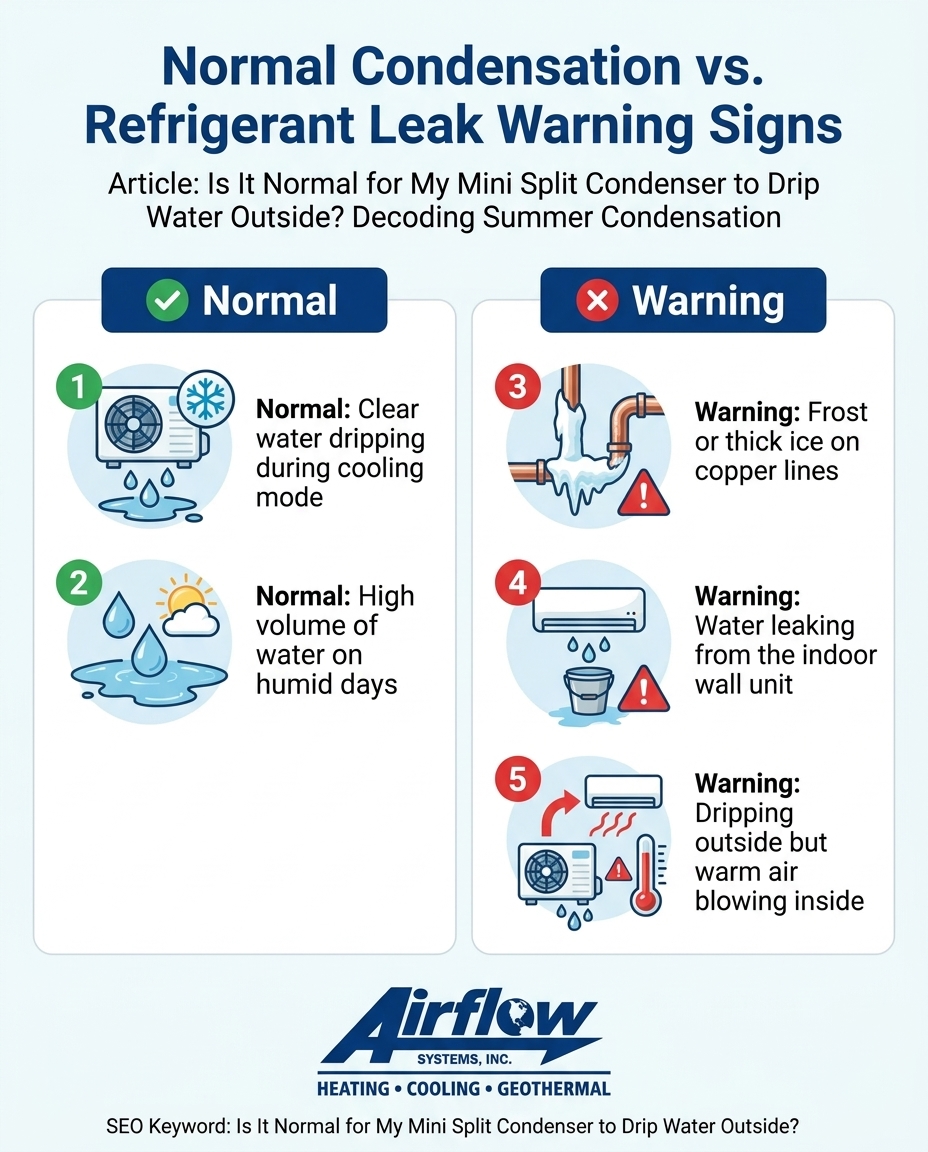 Normal Condensation vs. Refrigerant Leak Warning Signs