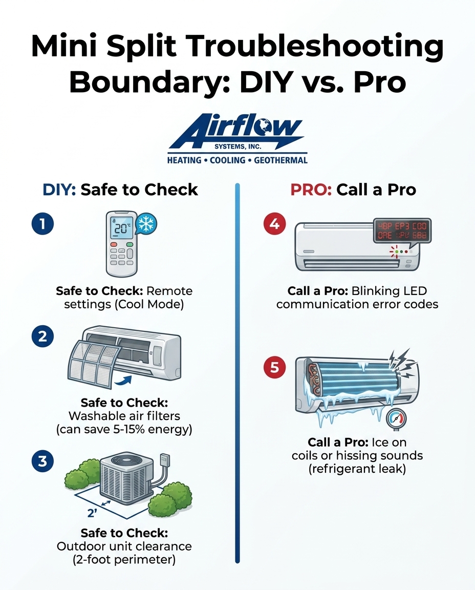 Mini Split Troubleshooting Boundary: DIY vs. Pro