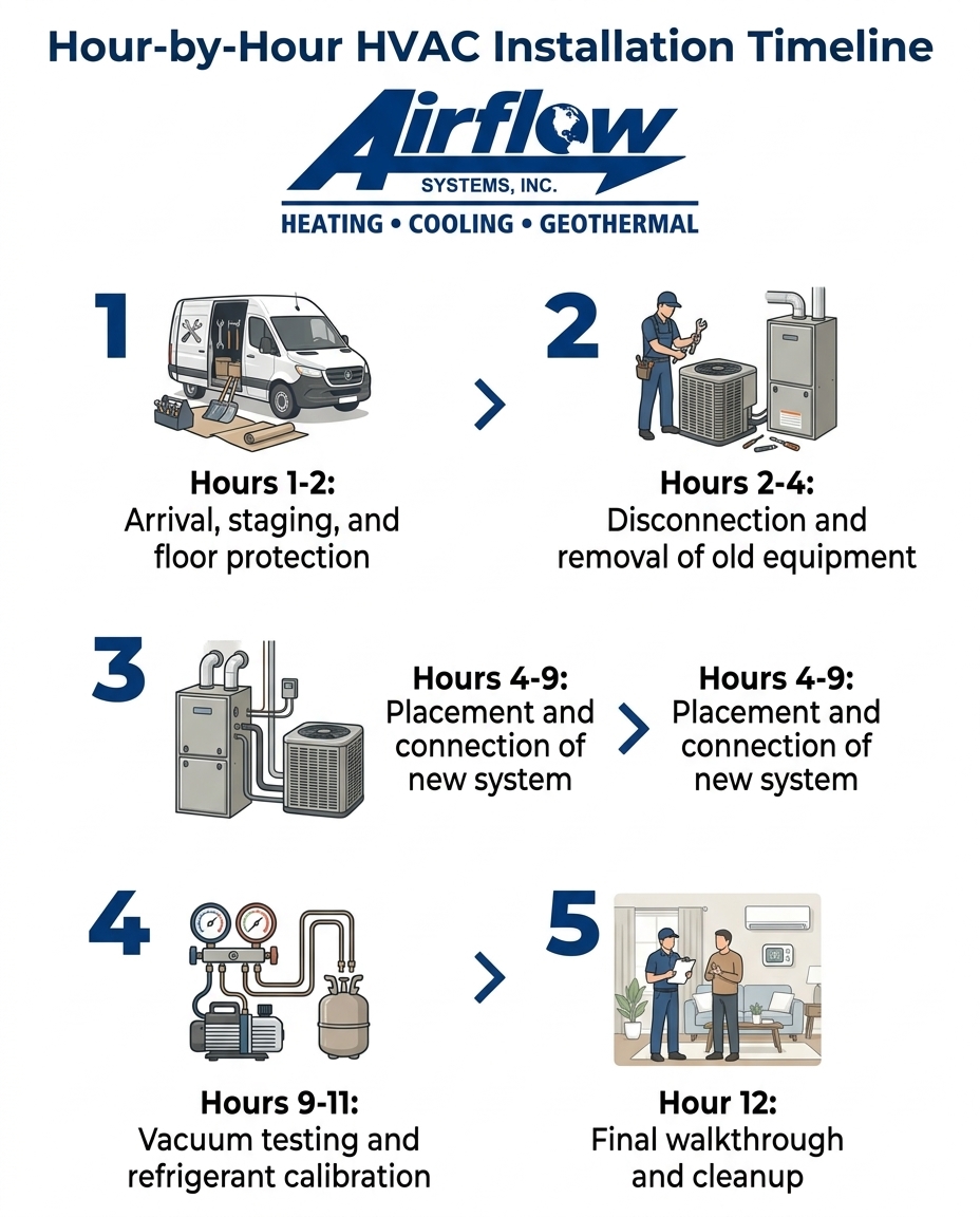 Hour-by-Hour HVAC Installation Timeline