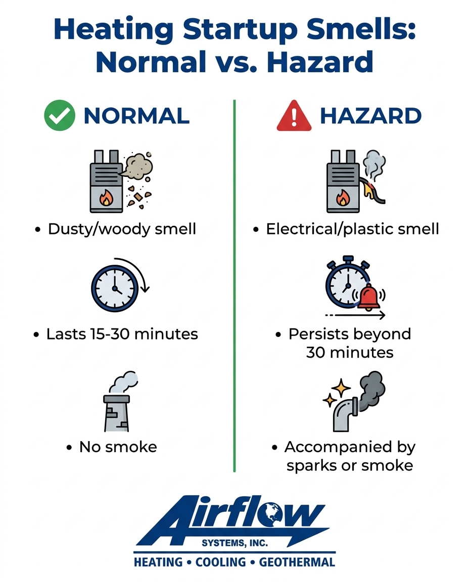 Heating Startup Smells: Normal vs. Hazard