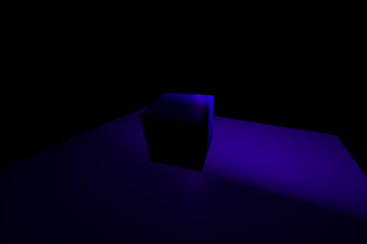 3D cube in cinematic dark lightning environment