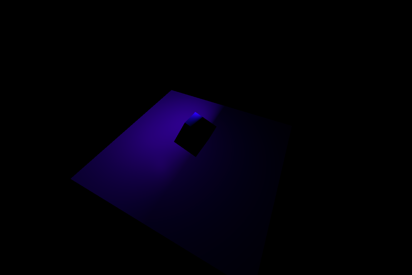 3D cube in cinematic dark lightning environment