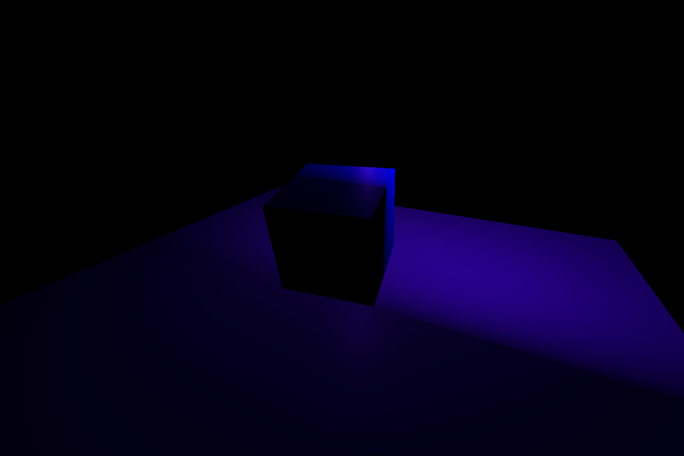 3D cube in cinematic dark lightning environment