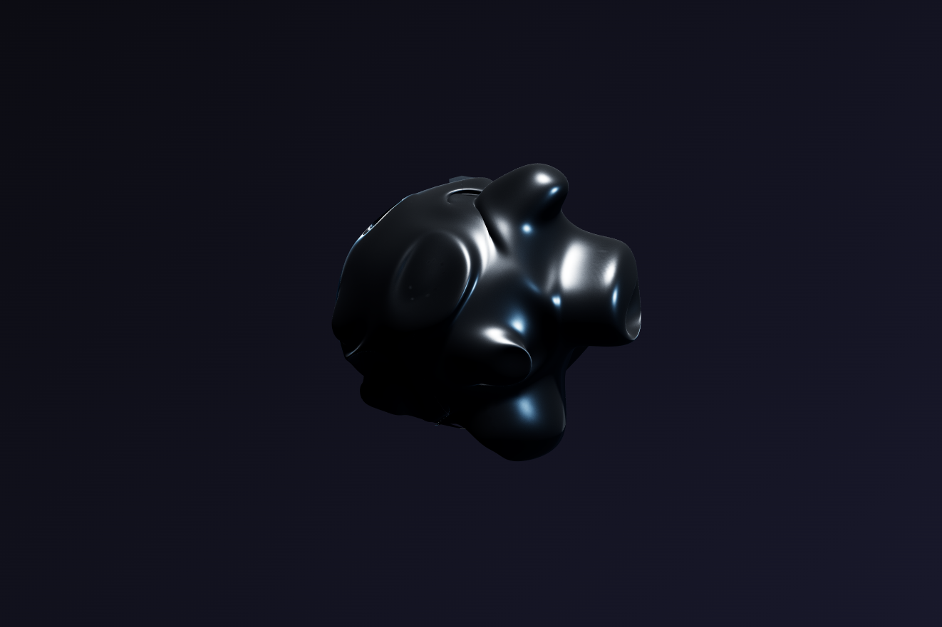 Interactive 3D metal sphere with dynamic lighting